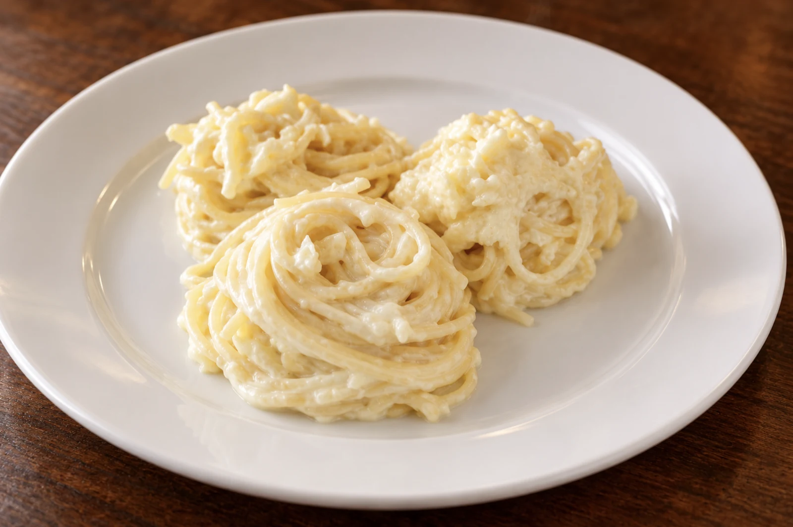 San Marino: Pasta auf einem weißen Teller